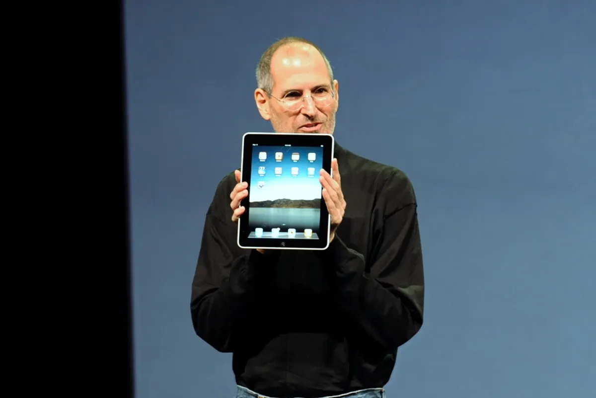 Steve Jobs announcing the iPad in 2010